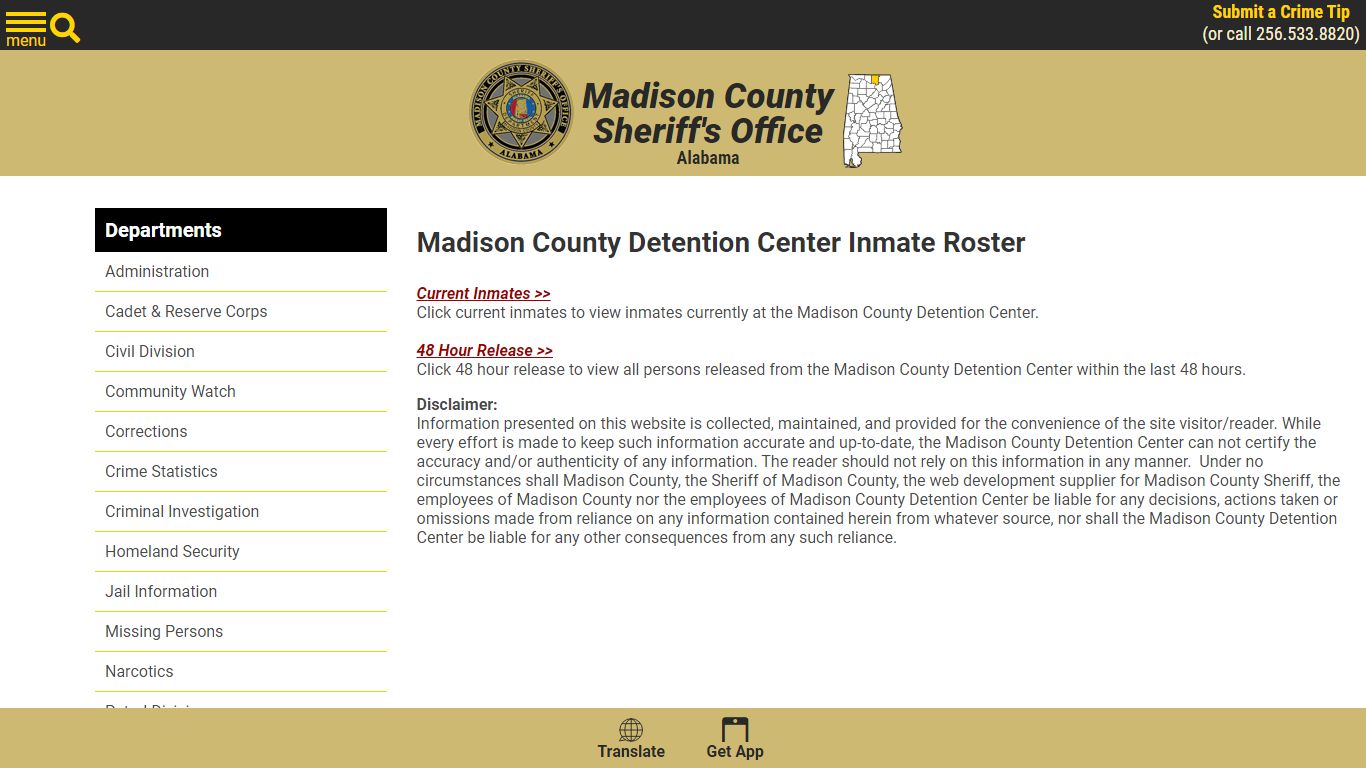 Roster Choose - Madison County Sheriff's Office